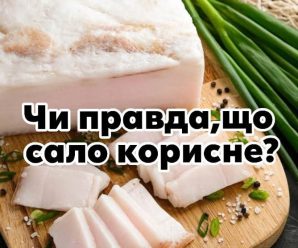 Чи правда,що сало корисне?